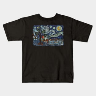 Starry_Winter_Night Kids T-Shirt